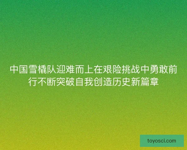 中国雪橇队迎难而上在艰险挑战中勇敢前行不断突破自我创造历史新篇章