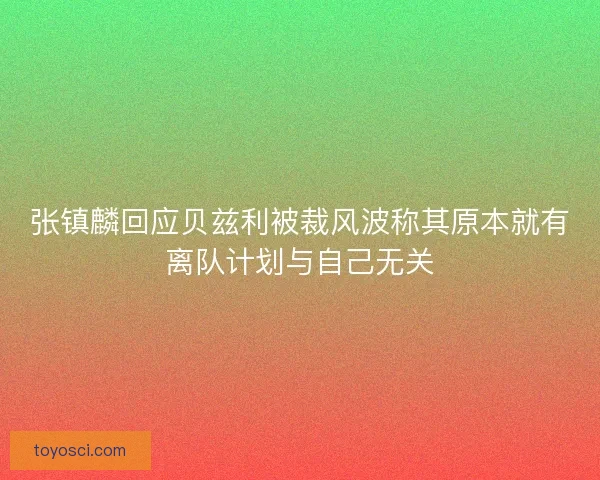 张镇麟回应贝兹利被裁风波称其原本就有离队计划与自己无关